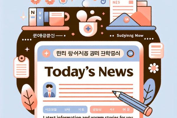 오늘의 뉴스: 당신을 위한 최신 정보와 따뜻한 이야기